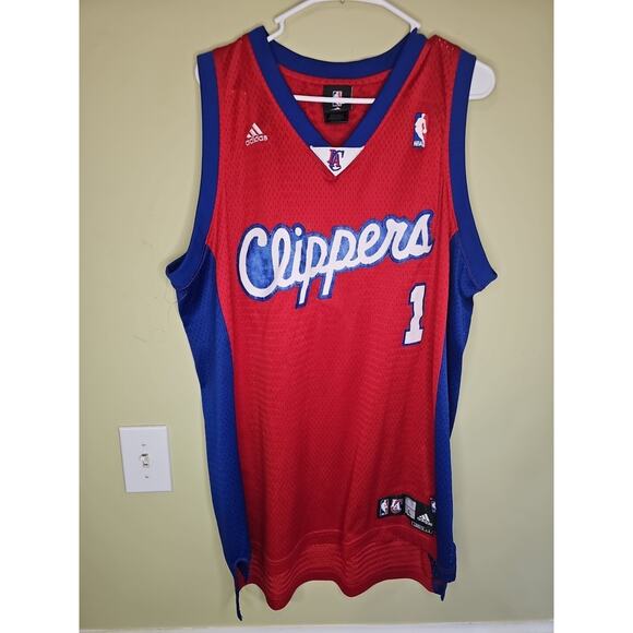 Baron Davis Adidas LA Los Angeles Clippers Swingman Jersey Men's Sz L Length +2 - Picture 1 of 15